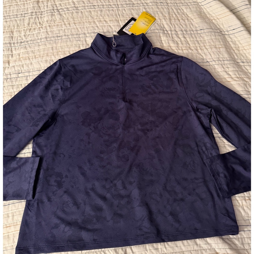Under Armour x Golf Dark Blue 1/4 -Zip Top with SPF30